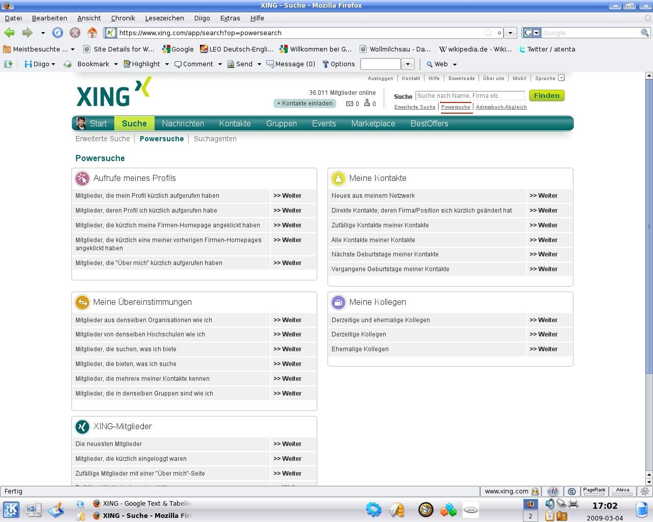 Die XING-Powersuche