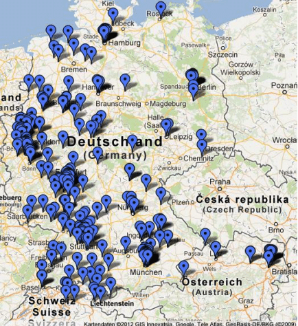 geografische Verteilung der untersuchten Unternehmen