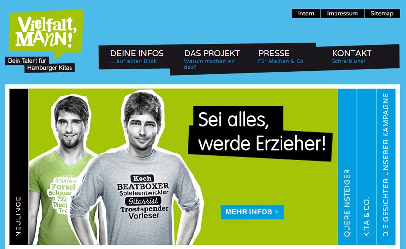 Personalmarketing-Kampagne "Vielfalt, Mann!"