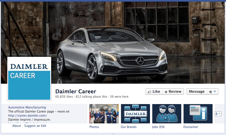 Daimler Career Facebook