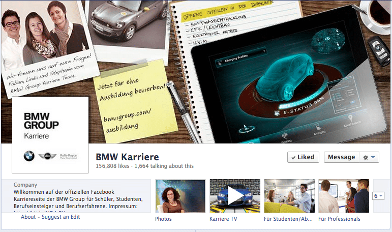 BMW Karriere Facebook