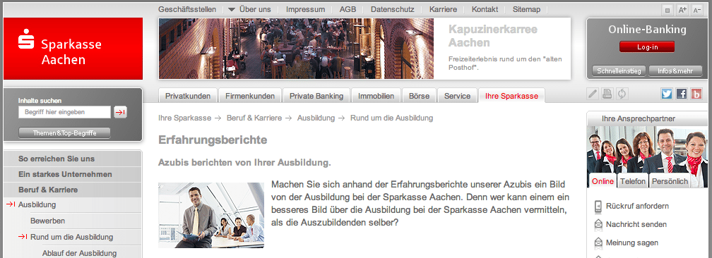 Azubiblog der Sparkasse Aachen