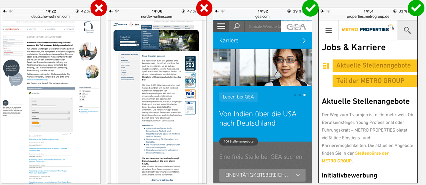 Mobile Recruiting - DOs & DON'Ts auf der Karriereseite