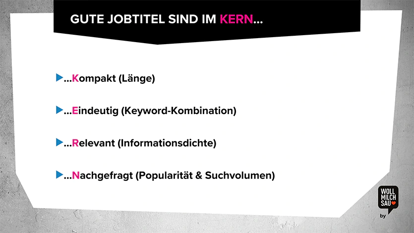 Jobtitel Kriterien: Mit KERN zum guten Stellentitel