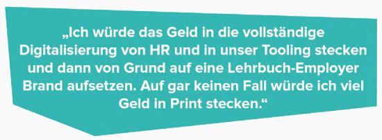 Zitat zur Investierung in Personalmarketing