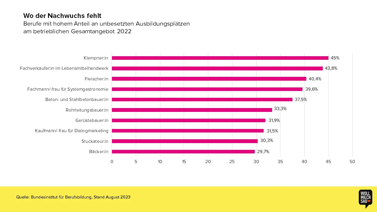 Nachwuchs fehlt Arbeitnehmermarkt Arbeitsmarktstudie 2023