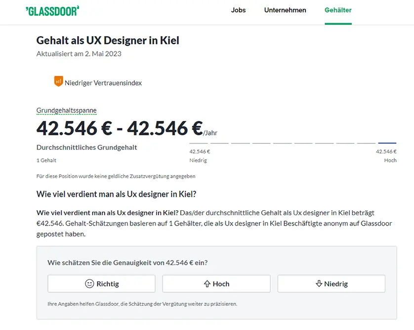 Gehaltsrechner glassdoor.de